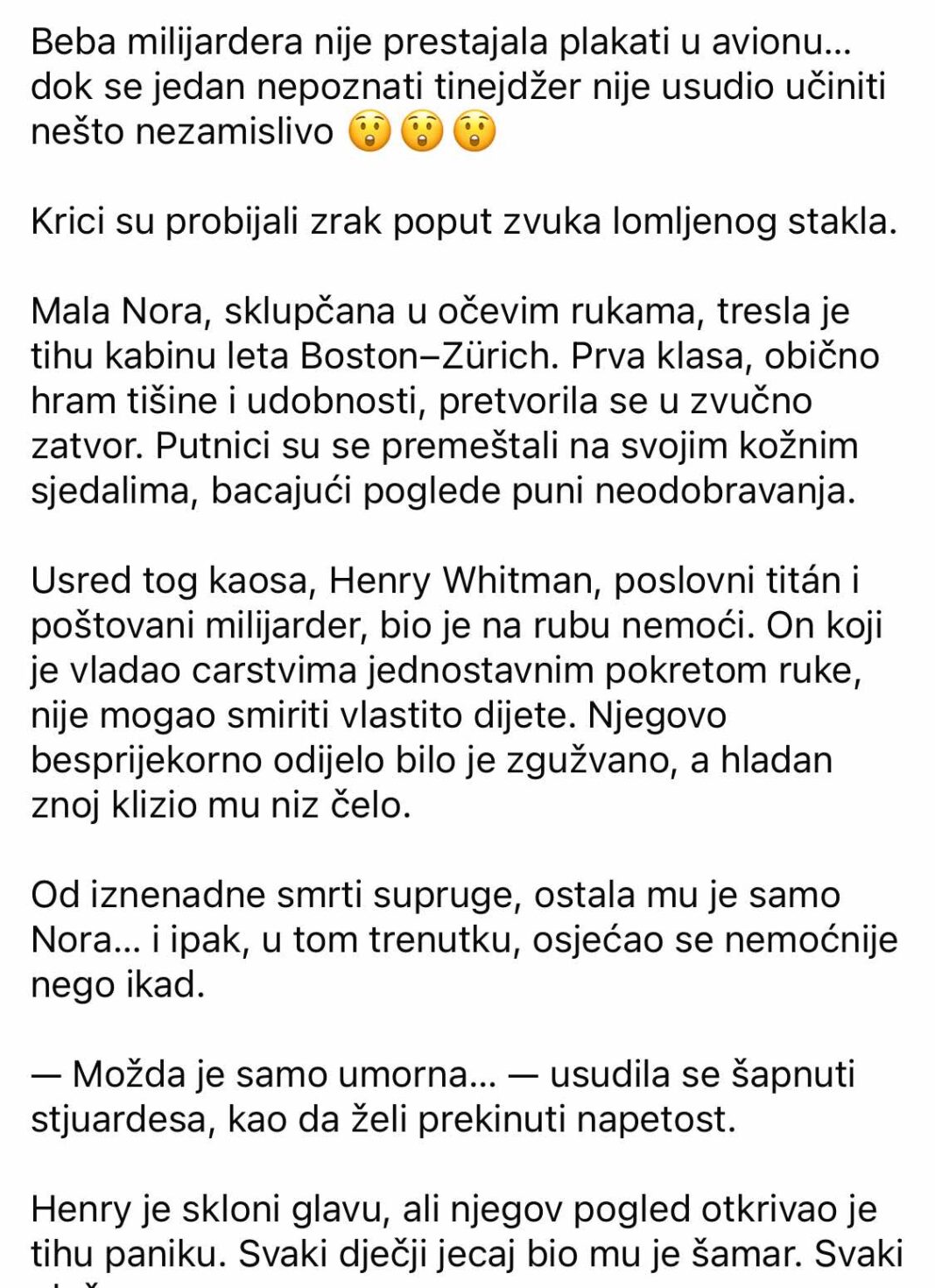 Bebu milijardera nije prestajala vikati u avionu… sve dok se jedan nepoznati tinejdžer nije usudio učiniti nešto nezamislivo. 😭😭 - featured image