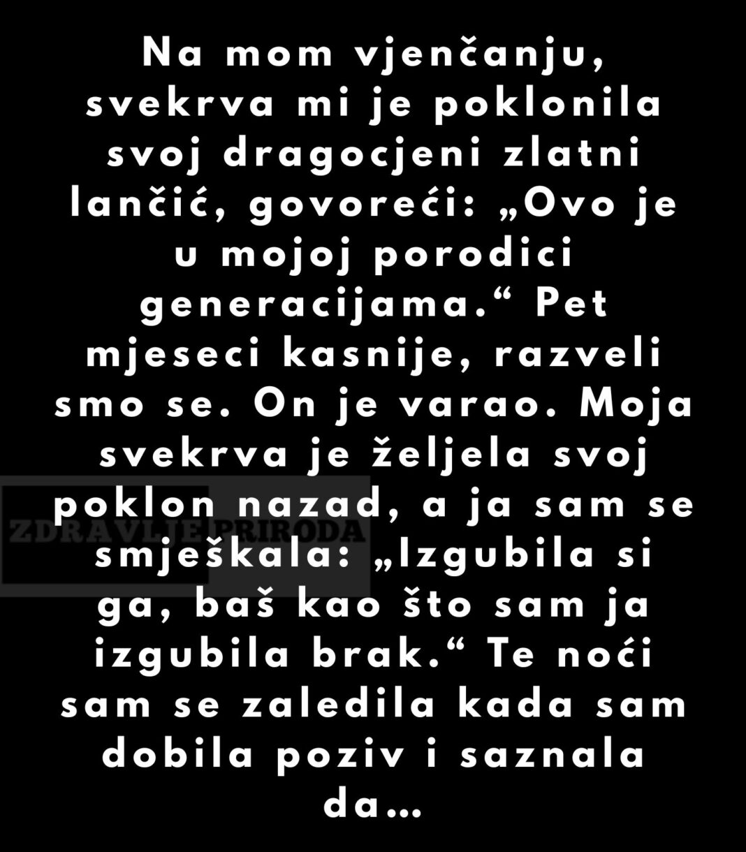 Odbijam da vratim svoj vjenčani poklon samo zato što sam se razvela - featured image