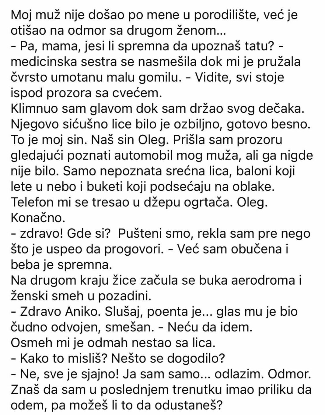 Stajao sam na stepenicama porodilišta, držeći svog mladog sina i papir… - featured image Stajao sam na stepenicama porodilišta, držeći svog mladog sina i papir… - featured image