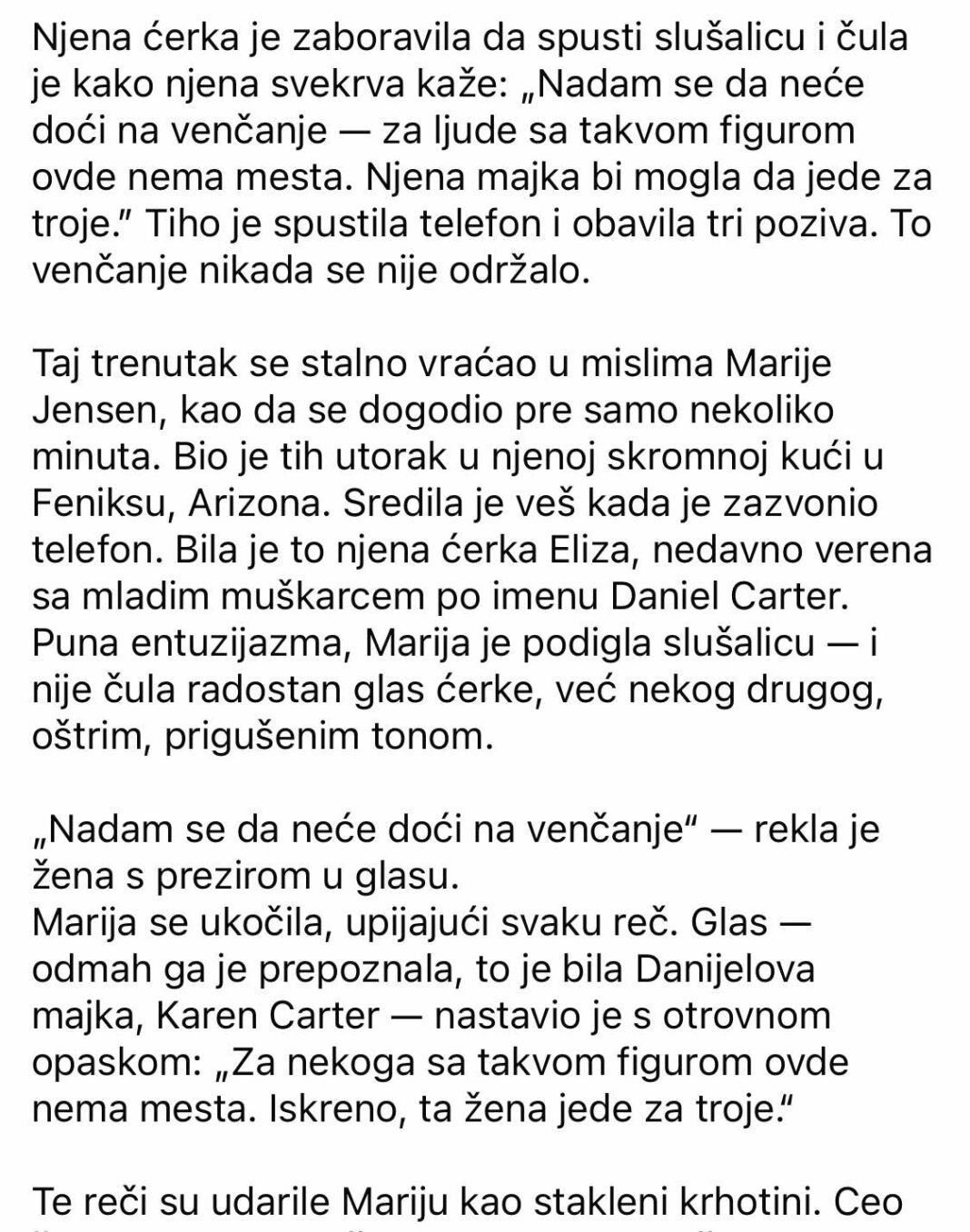 Ćerka je zaboravila da spusti slušalicu i mama je čula reči buduće svekrve: „Nadam se da ona neće doći na venčanje.” - featured image