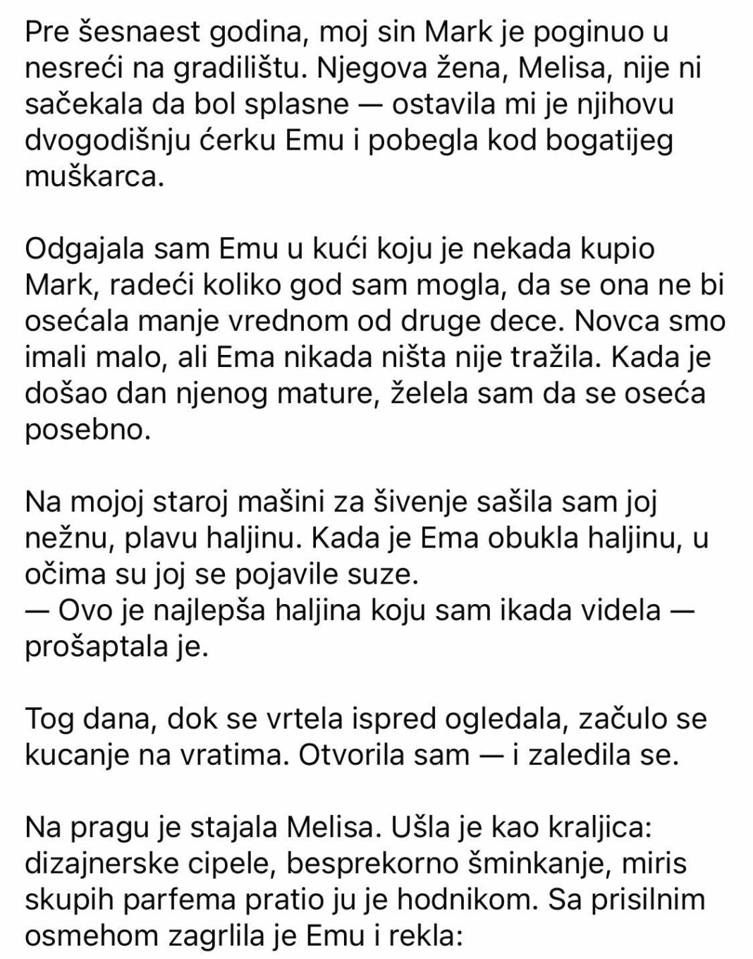 Moja snaja mi je ostavila dete, a 16 godina kasnije došla je dan pre mature moje unuke… - featured image