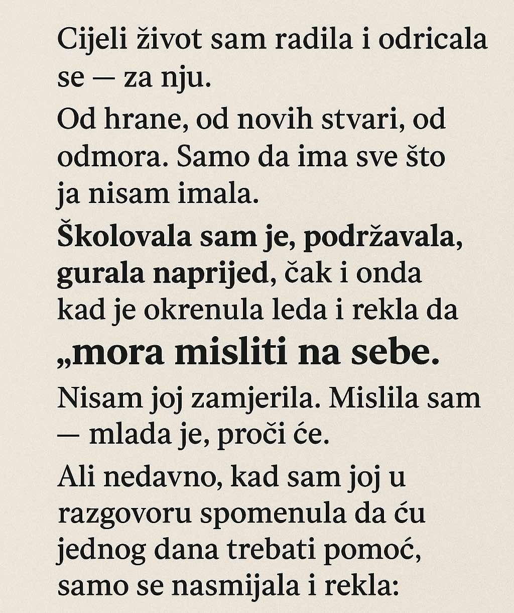 „Moja kćerka odbija da se brine o meni u starosti — pa sam povukla potez zbog kojeg će zažaliti“ - featured image „Moja kćerka odbija da se brine o meni u starosti — pa sam povukla potez zbog kojeg će zažaliti“ - featured image