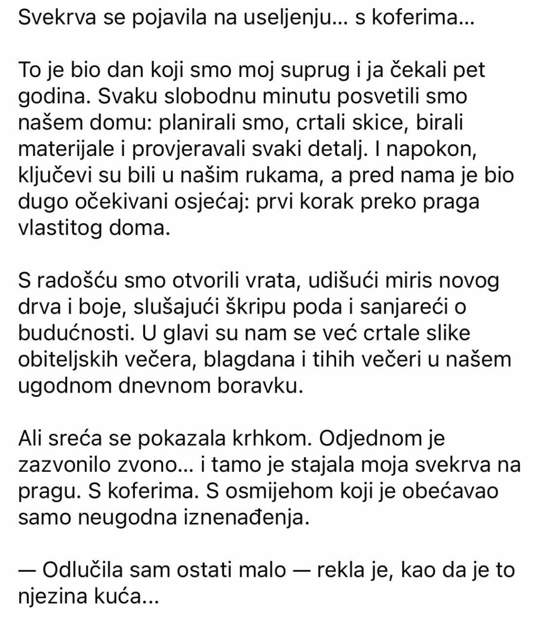 Svekrva se pojavila na useljenju… s koferima. - featured image