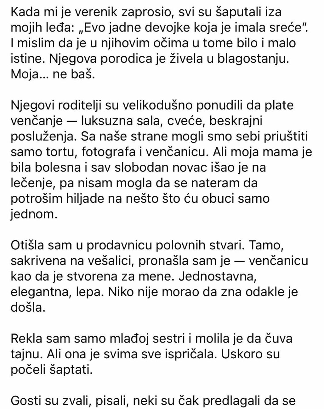 Udala sam se u haljini iz second-hand prodavnice. Ljudi su se smejali, ali tada je svekrva ustala i rekla nešto, nakon čega je nastala tišina. - featured image Udala sam se u haljini iz second-hand prodavnice. Ljudi su se smejali, ali tada je svekrva ustala i rekla nešto, nakon čega je nastala tišina. - featured image