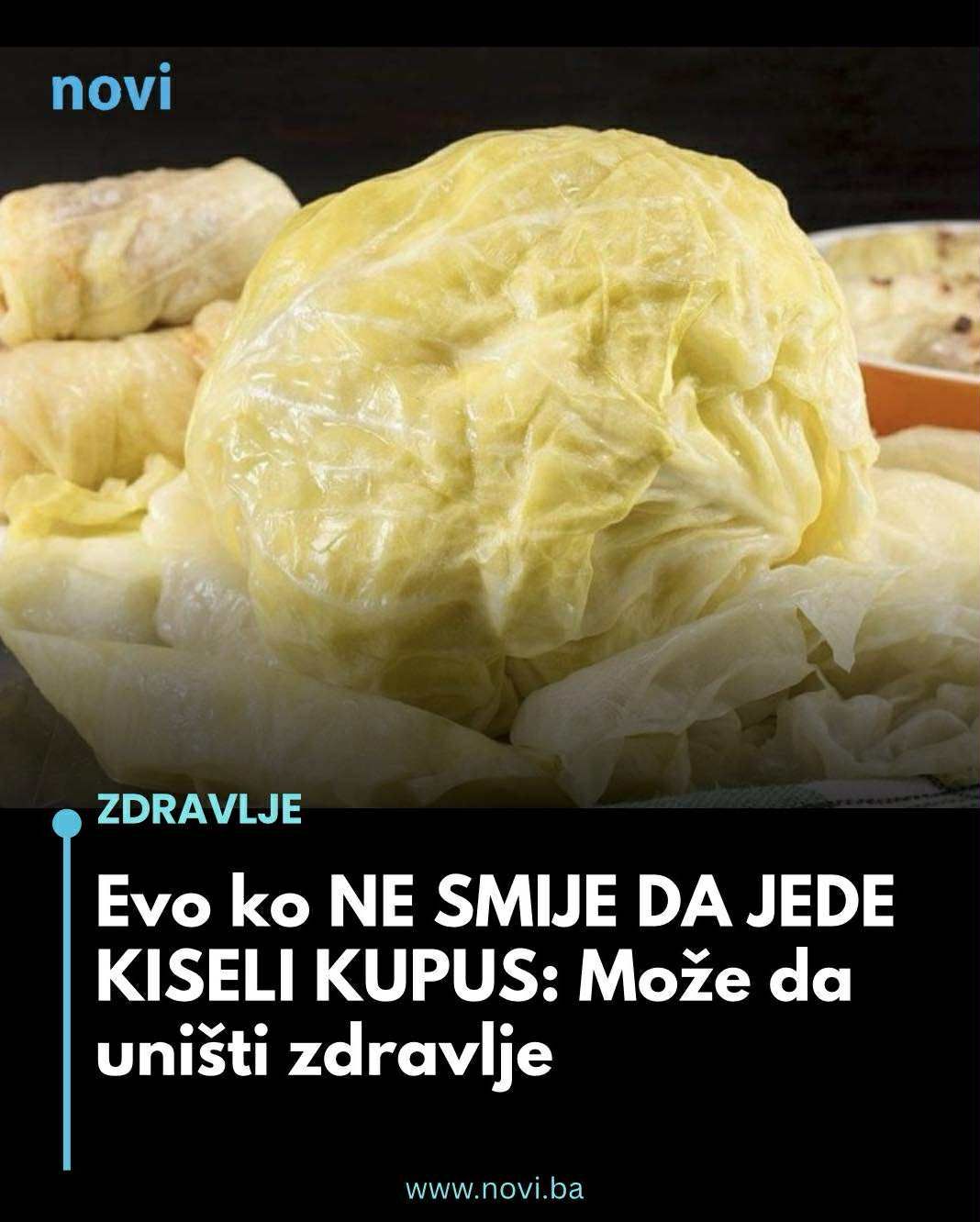 Evo ko NE SMIJE DA JEDE KISELI KUPUS: Može da uništi zdravlje - featured image Evo ko NE SMIJE DA JEDE KISELI KUPUS: Može da uništi zdravlje - featured image