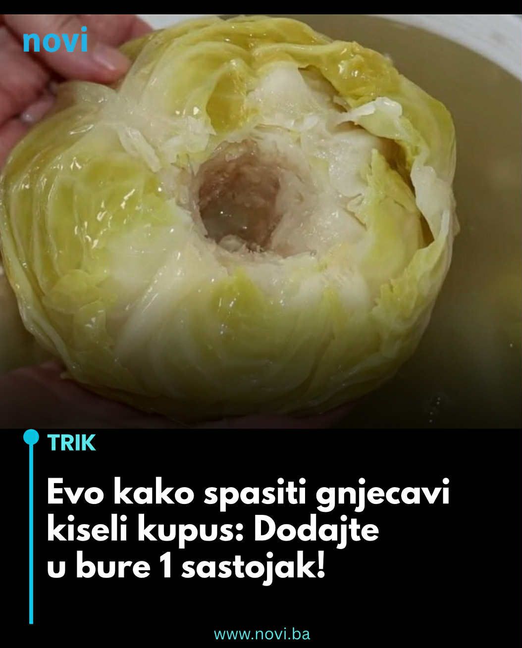 Evo kako spasiti gnjecavi kiseli kupus: Dodajte u bure 1 sastojak! - featured image