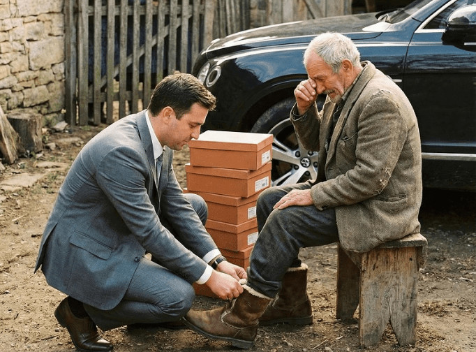 Dedo je dao svoje jedine čizme promrzlom strancu i ostao bos na snegu: Godinama kasnije, taj stranac se vratio kao vlasnik fabrike obuće i tražio ‘dedu u papučama’ po celoj čaršiji. - featured image Dedo je dao svoje jedine čizme promrzlom strancu i ostao bos na snegu: Godinama kasnije, taj stranac se vratio kao vlasnik fabrike obuće i tražio ‘dedu u papučama’ po celoj čaršiji. - featured image