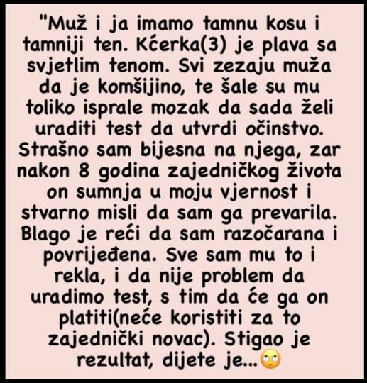 ‘Muž želi uraditi test da utvrdi očinstvo’ - featured image ‘Muž želi uraditi test da utvrdi očinstvo’ - featured image