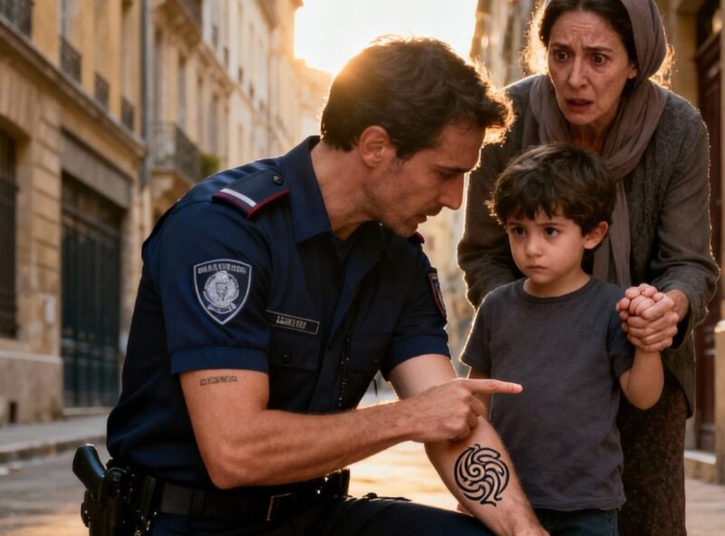 Siroče je pogledalo Bastienov tetovaž i prošaptalo: „Moj tata je imao isti…“ i policajac je ostao zapanjen. - featured image Siroče je pogledalo Bastienov tetovaž i prošaptalo: „Moj tata je imao isti…“ i policajac je ostao zapanjen. - featured image