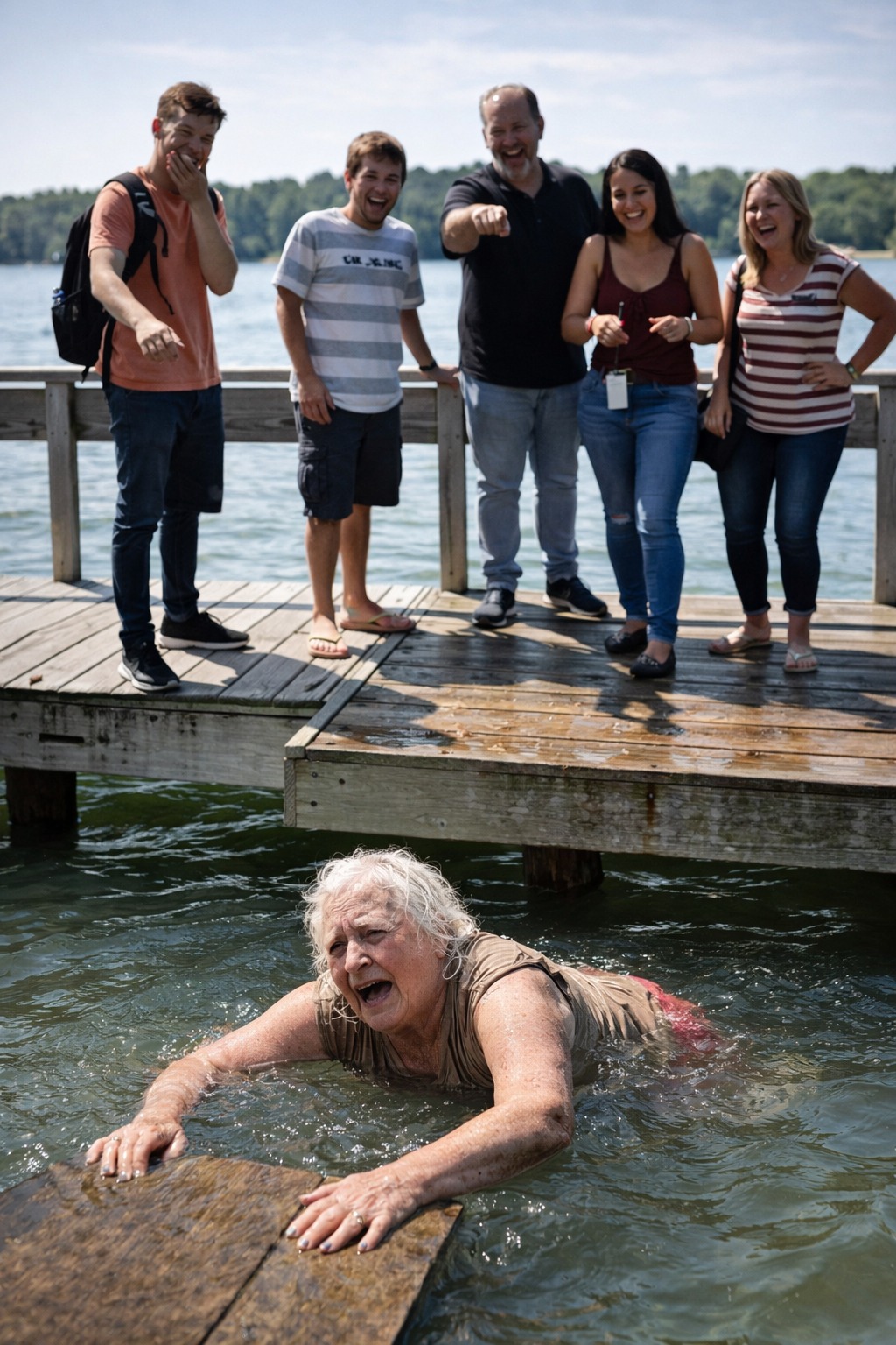 Unuk je gurnuo babu u jezero, dobro znajući da ona ne zna da pliva i da se boji vode, samo da bi se zabavljao: rodbina je stajala pored, smejala se, ali niko od njih nije ni slutio šta će ova žena uraditi čim izađe iz vode 😢😱 - featured image Unuk je gurnuo babu u jezero, dobro znajući da ona ne zna da pliva i da se boji vode, samo da bi se zabavljao: rodbina je stajala pored, smejala se, ali niko od njih nije ni slutio šta će ova žena uraditi čim izađe iz vode 😢😱 - featured image