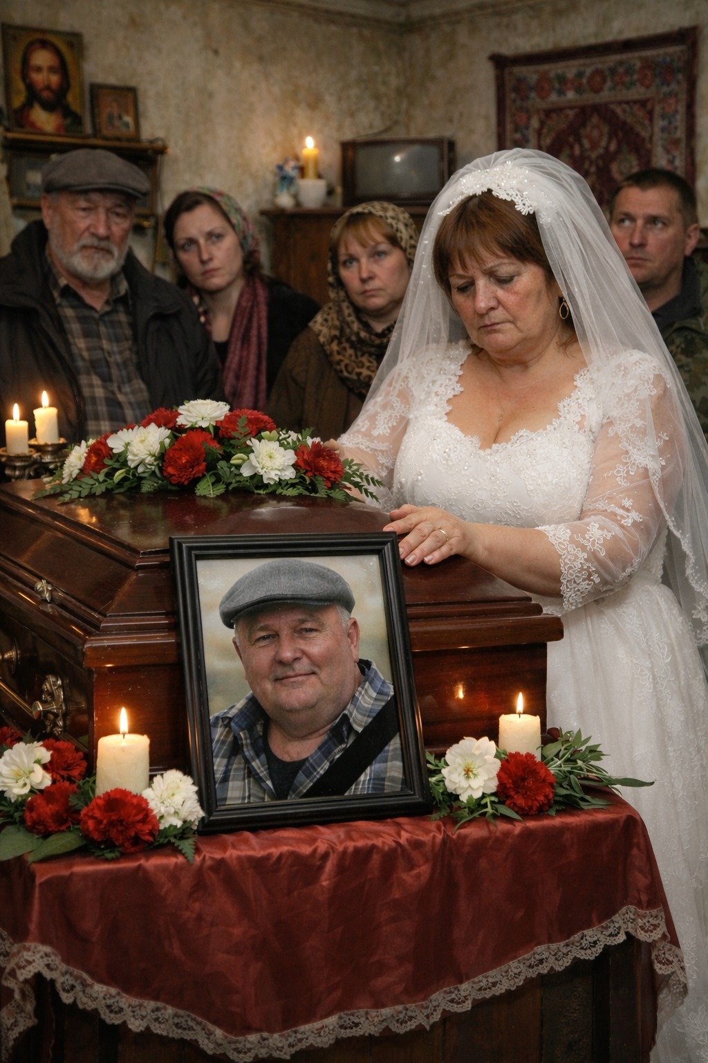 Na sahrani mog muža, kada su pored kovčega stajali rođaci, naša deca i unuci, oplakujući pokojnika, vrata su se iznenada otvorila i u prostoriju je ušla meni nepoznata žena u venčanici - featured image Na sahrani mog muža, kada su pored kovčega stajali rođaci, naša deca i unuci, oplakujući pokojnika, vrata su se iznenada otvorila i u prostoriju je ušla meni nepoznata žena u venčanici - featured image