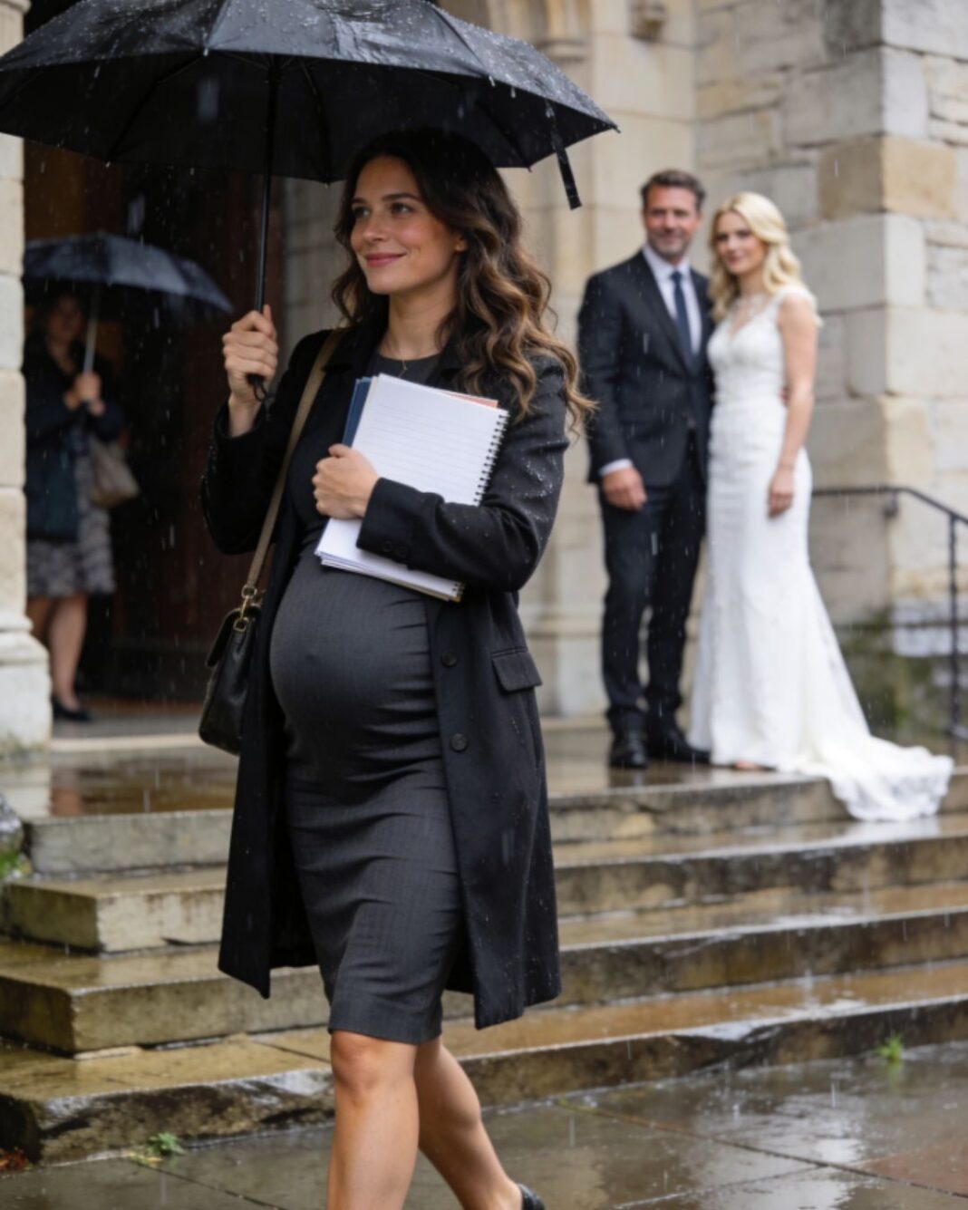 Pojavila se da finalizuje razvod u osmom mesecu trudnoće… a zatim je stajala i posmatrala kako njen muž istog dana oženi svoju ljubavnicu, smešeći se kao da više nema šta da izgubi. Ono što on nije shvatio bilo je da ona odlazi sa tajnom dovoljno snažnom da uništi sve za šta je verovao da je dobio - featured image