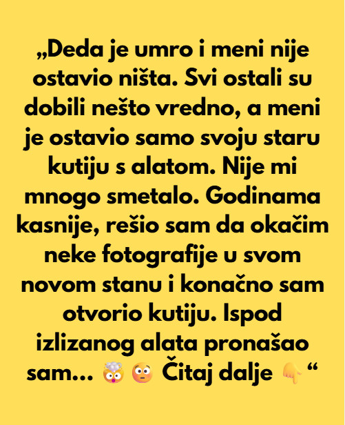 Kada je moj deda umro, svi u porodici su dobili nešto vredno — ušteđevinu, zemlju, antikvitete. - featured image Kada je moj deda umro, svi u porodici su dobili nešto vredno — ušteđevinu, zemlju, antikvitete. - featured image