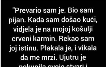 “Prevario sam je, kada sam došao kući…” “Prevario sam je, kada sam došao kući…” - featured image