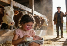 „Žao mi je, gospodine… nemam novca za mlijeko,“ prošaputala je sedmogodišnja djevojčica u pet i trideset ujutro — ali kada ju je teksaški rančer pratio kroz kišu i otkrio gdje se skriva s izgladnjelom bebom, razotkrio je šokantnu priču o napuštanju i borbi za starateljstvo kakvu niko nije mogao naslutiti 😱 „Žao mi je, gospodine… nemam novca za mlijeko,“ prošaputala je sedmogodišnja djevojčica u pet i trideset ujutro — ali kada ju je teksaški rančer pratio kroz kišu i otkrio gdje se skriva s izgladnjelom bebom, razotkrio je šokantnu priču o napuštanju i borbi za starateljstvo kakvu niko nije mogao naslutiti 😱 - featured image