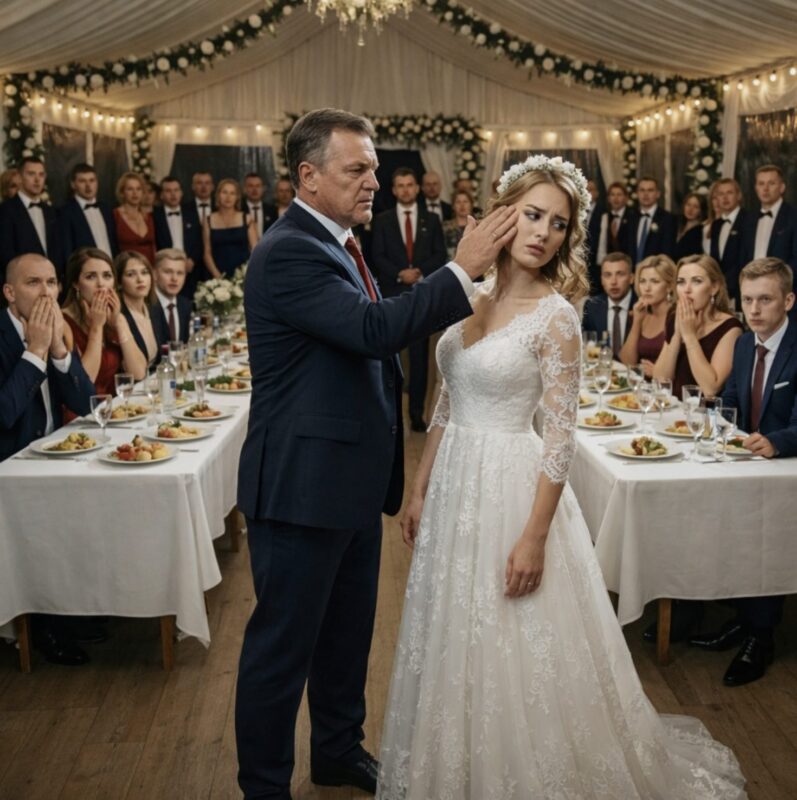 „Seoska otiračica!” — svekar me ošamario pred cijelim vjenčanjem.Dvadeset i devet minuta kasnije mladoženja je ustao i rekao ocu jednu jedinu riječ — zauvijek. Zvuk udarca bio je kratak i sočan, poput pucanja daske na mrazu. - featured image „Seoska otiračica!” — svekar me ošamario pred cijelim vjenčanjem.Dvadeset i devet minuta kasnije mladoženja je ustao i rekao ocu jednu jedinu riječ — zauvijek. Zvuk udarca bio je kratak i sočan, poput pucanja daske na mrazu. - featured image