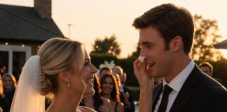 Tokom rezanja svadbene torte, mlada je u šali namazala malo kreme na mladoženjino lice, ali se on iznenada naljutio i udario je – ono što je mlada uradila šokiralo je cijelu salu 😳😱 Tokom rezanja svadbene torte, mlada je u šali namazala malo kreme na mladoženjino lice, ali se on iznenada naljutio i udario je – ono što je mlada uradila šokiralo je cijelu salu 😳😱 - featured image