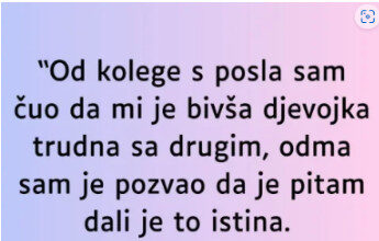 “Od kolege s posla sam čuo da mi je bivša djevojka trudna sa drugim…” “Od kolege s posla sam čuo da mi je bivša djevojka trudna sa drugim…” - featured image