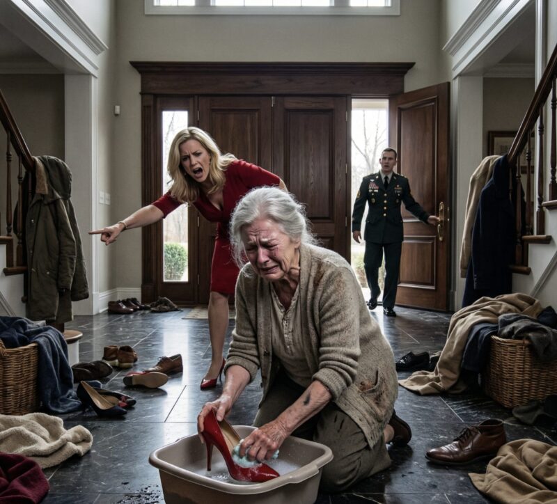 Čuli su smeh iz susedne sobe dok je starija majka klečala u tišini, ribajući cipele pod hladnim naredbama svoje buduće snaje — ali onog trenutka kada je uskršnje zvono na vratima zazvonilo, stranac napolju je ušao sa nečim toliko neočekivanim da su njena moć, ponos i kontrola počeli da se ruše pred svima. - featured image Čuli su smeh iz susedne sobe dok je starija majka klečala u tišini, ribajući cipele pod hladnim naredbama svoje buduće snaje — ali onog trenutka kada je uskršnje zvono na vratima zazvonilo, stranac napolju je ušao sa nečim toliko neočekivanim da su njena moć, ponos i kontrola počeli da se ruše pred svima. - featured image