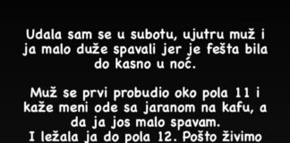 Udala sam se u subotu, ujutru muž i ja malo duže spavali jer je fešta bila do kasno u noć…. Udala sam se u subotu, ujutru muž i ja malo duže spavali jer je fešta bila do kasno u noć…. - featured image
