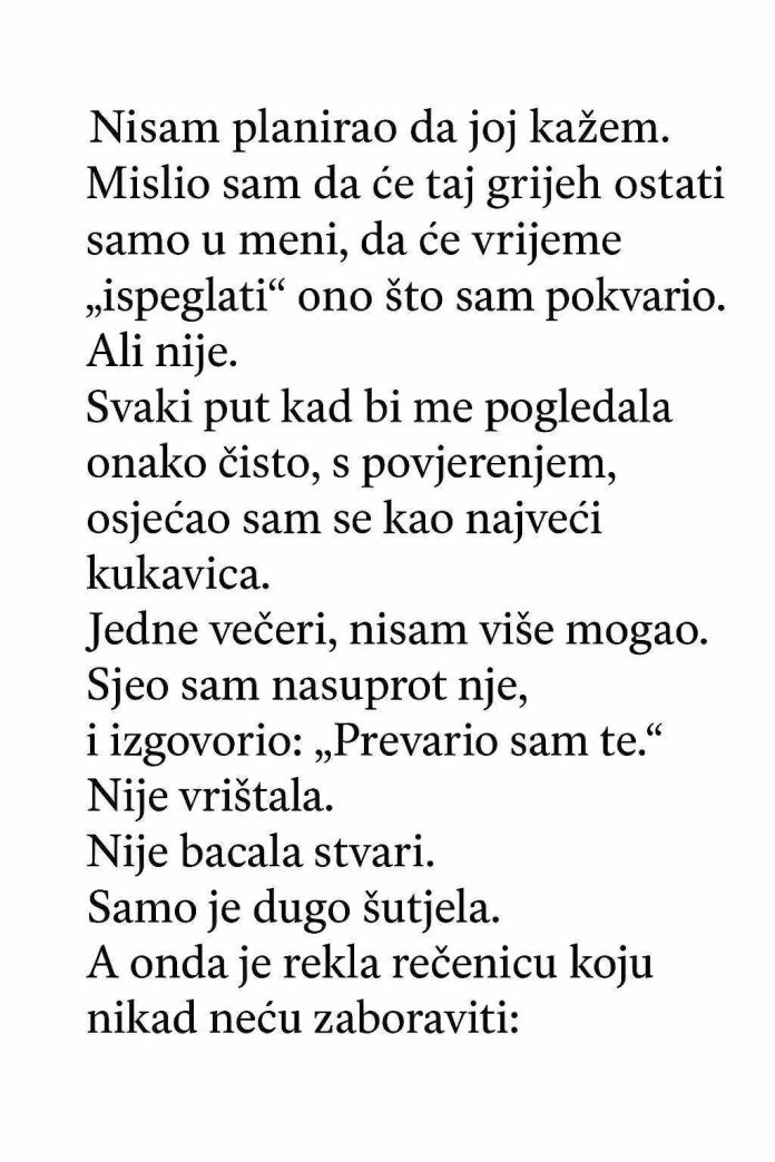 “Priznao SAM ženi da SAM je prevario — Ali njen odgovor me slomio.” - featured image “Priznao SAM ženi da SAM je prevario — Ali njen odgovor me slomio.” - featured image