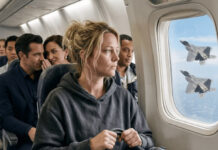 Smejali su se ženi u 22C — dok se dva lovca nisu poravnala sa njenim prozorom, a pilot izgovorio njeno ime tako da je ceo avion zaboravio kako se diše Smejali su se ženi u 22C — dok se dva lovca nisu poravnala sa njenim prozorom, a pilot izgovorio njeno ime tako da je ceo avion zaboravio kako se diše - featured image