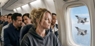 Smejali su se ženi u 22C — dok se dva lovca nisu poravnala sa njenim prozorom, a pilot izgovorio njeno ime tako da je ceo avion zaboravio kako se diše Smejali su se ženi u 22C — dok se dva lovca nisu poravnala sa njenim prozorom, a pilot izgovorio njeno ime tako da je ceo avion zaboravio kako se diše - featured image