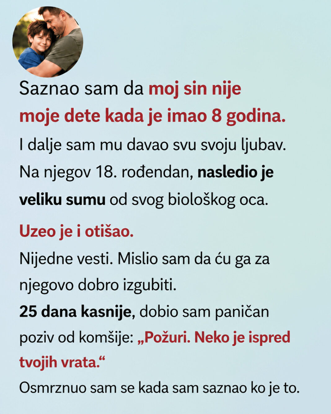 Otišao je, ali to nije bio kraj: Priča o ocu, istini i ljubavi koja ne zavisi od krvi - featured image Otišao je, ali to nije bio kraj: Priča o ocu, istini i ljubavi koja ne zavisi od krvi - featured image