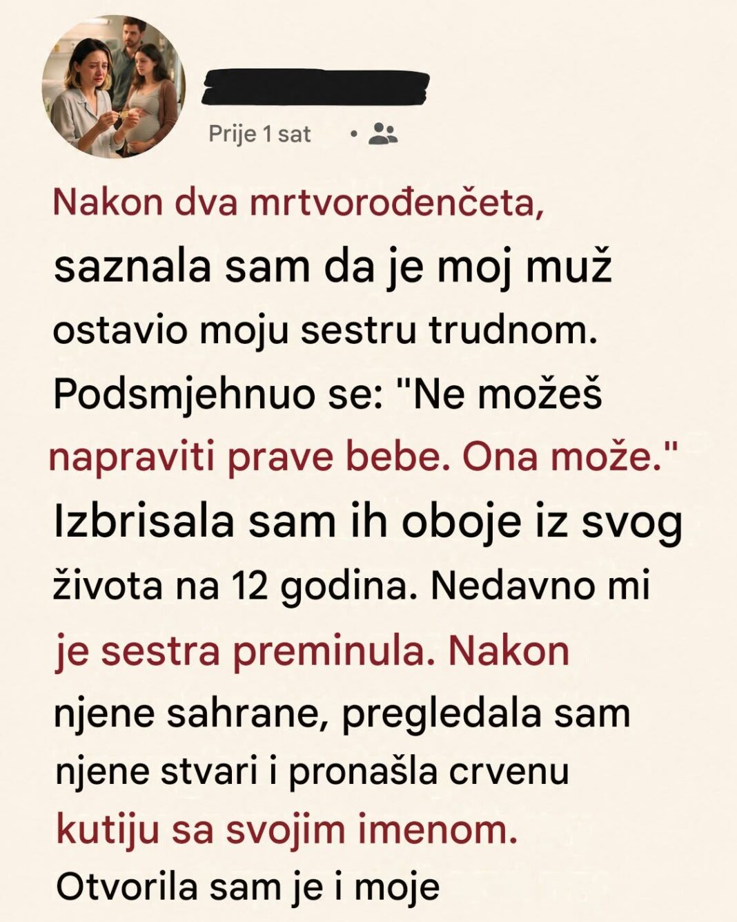 „Ne možeš da rodiš pravo dete. Ona može.” – Istina koja je uništila našu porodicu - featured image