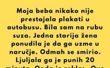 Bio sam u autobusu kada je moja beba počela toliko glasno plakati da su se svi okretali i gledali u nas. Bilo mi je strašno neugodno. Šta god da sam pokušavao, nije prestajao. Bio sam u autobusu kada je moja beba počela toliko glasno plakati da su se svi okretali i gledali u nas. Bilo mi je strašno neugodno. Šta god da sam pokušavao, nije prestajao. - featured image