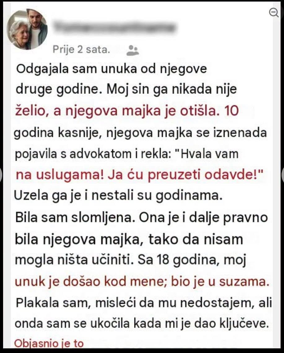 Odrastao je uz baku, a onda ga je majka odvela: Sa 18 godina vratio se sa poklonom koji joj je promenio život - featured image Odrastao je uz baku, a onda ga je majka odvela: Sa 18 godina vratio se sa poklonom koji joj je promenio život - featured image