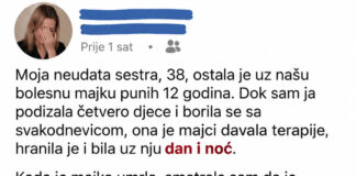 Moja neudata sestra, 38, ostala je u našu bolesnu majku punih 12 godina. Moja neudata sestra, 38, ostala je u našu bolesnu majku punih 12 godina. - featured image
