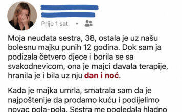 Moja neudata sestra, 38, ostala je u našu bolesnu majku punih 12 godina. Moja neudata sestra, 38, ostala je u našu bolesnu majku punih 12 godina. - featured image