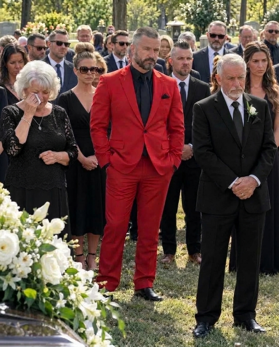 Moj brat je stigao na sahranu našeg oca u jarkocrvenom odijelu i odmah sam se uznemirila. Svi ostali muškarci u kapeli bili su obučeni u crno, ugljenasto ili tamnosivo. A onda je ušao Eric. - featured image Moj brat je stigao na sahranu našeg oca u jarkocrvenom odijelu i odmah sam se uznemirila. Svi ostali muškarci u kapeli bili su obučeni u crno, ugljenasto ili tamnosivo. A onda je ušao Eric. - featured image