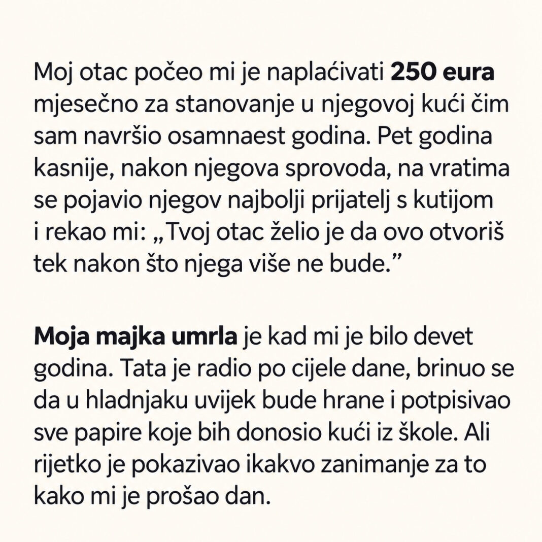 Pet godina sam mislio da me otac ne voli, a onda sam nakon njegove smrti otvorio kutiju koja mi je promijenila život - featured image Pet godina sam mislio da me otac ne voli, a onda sam nakon njegove smrti otvorio kutiju koja mi je promijenila život - featured image
