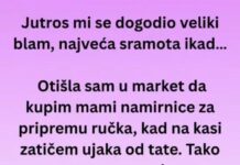 “Jutros mi se dogodio veliki blam, najveća sramota ikad… “ “Jutros mi se dogodio veliki blam, najveća sramota ikad… “ - featured image