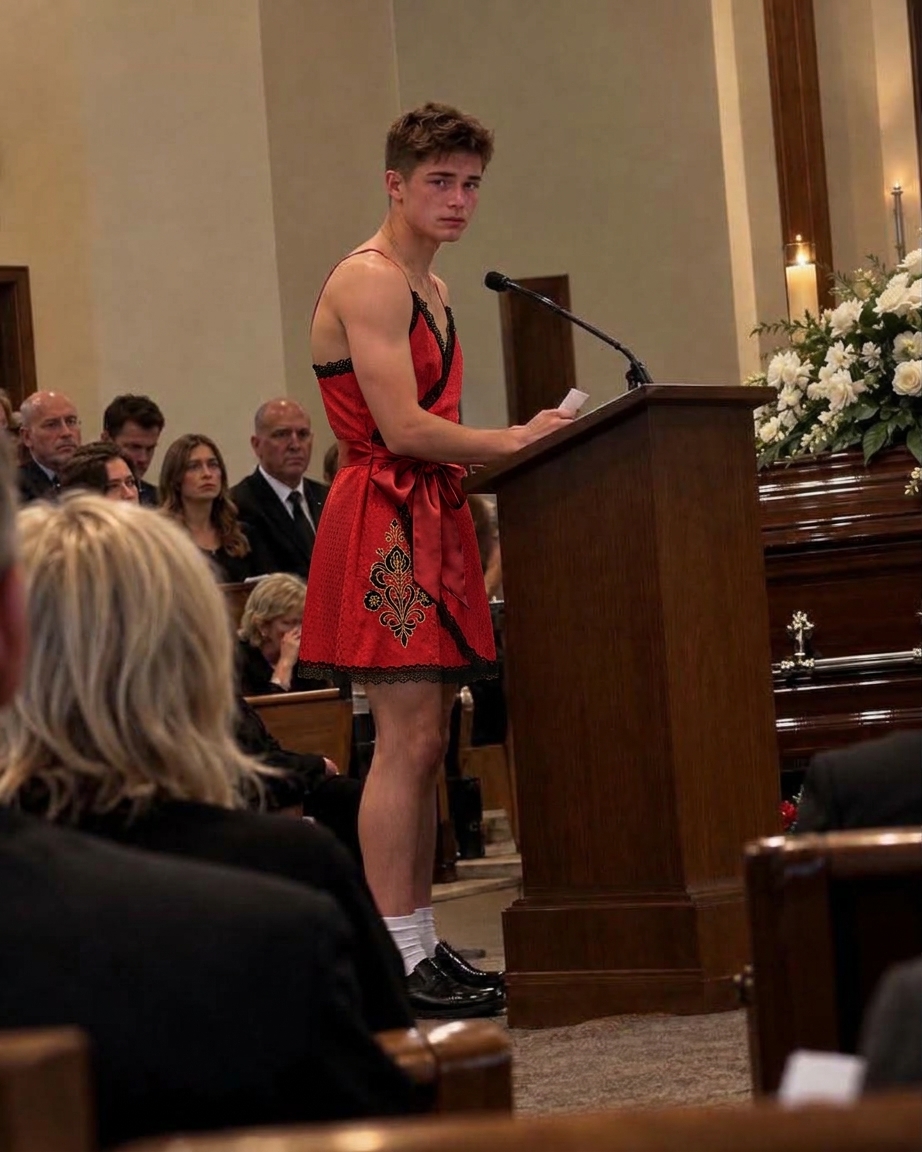Najbolji prijatelj mog sina pojavio se na njegovoj sahrani u jarkocrvenoj haljini. Moj muž je već ustajao kako bi ga zamolio da napusti kapelu, a ja sam ga očajnički pokušavala zaustaviti. Međutim, kada je mladić konačno stao za mikrofon, otkrio je razgovor koji je vodio s našim sinom, a za koji ni moj muž ni ja nismo znali. Ono što je sljedeće rekao rasplakalo je sve prisutne u kapeli. - featured image Najbolji prijatelj mog sina pojavio se na njegovoj sahrani u jarkocrvenoj haljini. Moj muž je već ustajao kako bi ga zamolio da napusti kapelu, a ja sam ga očajnički pokušavala zaustaviti. Međutim, kada je mladić konačno stao za mikrofon, otkrio je razgovor koji je vodio s našim sinom, a za koji ni moj muž ni ja nismo znali. Ono što je sljedeće rekao rasplakalo je sve prisutne u kapeli. - featured image